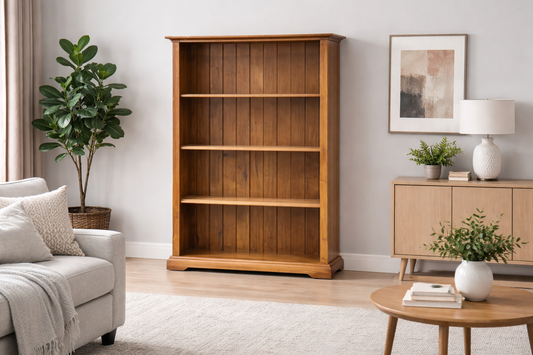Churachs (AUSSIE MADE) Lowline Bookcase Collection - Assorted Stained Colours