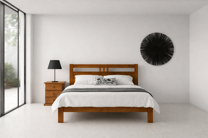 King Single Toronto Bed (MODEL 11-1-20-5) - Blackwood Or Walnut