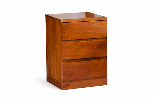 Fletcher (AUSSIE MADE) 3 Drawers Bedside Table - 680(H) X 450(W) X 430(D) - Assorted Colours