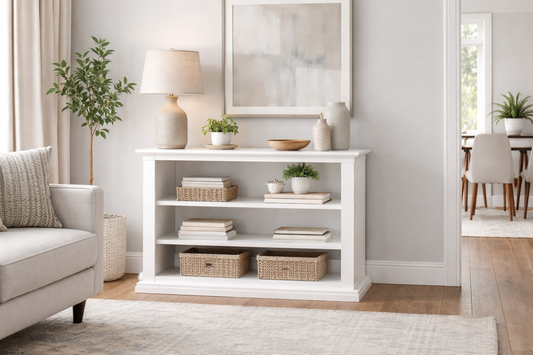 Mudgee (AUSSIE MADE) Lowline With 70mm Facings Bookcase Collection - Assorted Painted Colours