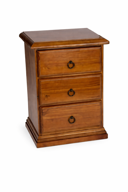 Cronulla (AUSSIE MADE) 3 Drawer Bedside Table - Assorted Colours