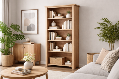 Elegance (AUSSIE MADE) Highline Standard Bookcase Collection - Tasmania Oak Combination - Assorted Stained Colours