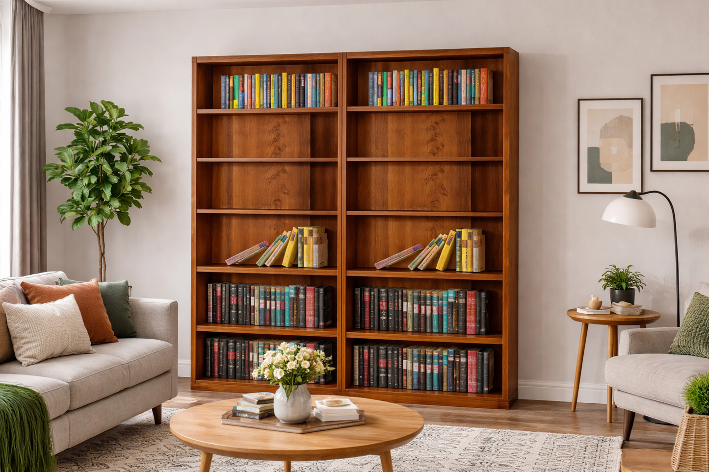 Sussie (AUSSIE MADE) Large Highline Bookcase Collection - Assorted Stained Colours