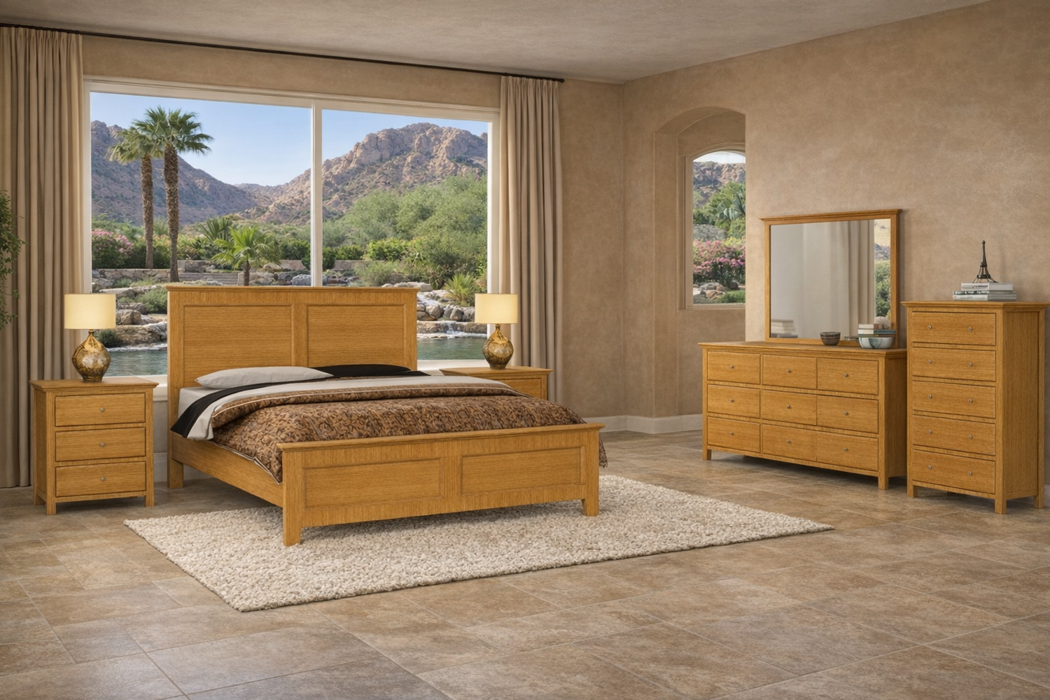 Double Jasper (AUSSIE MADE) Bed - Tassie Oak Combination - Assorted Colours