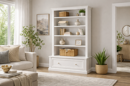 Urban (AUSSIE MADE) Bookcase Combo With Flat Top + 1 Drawer Collection - Assorted Painted Colours