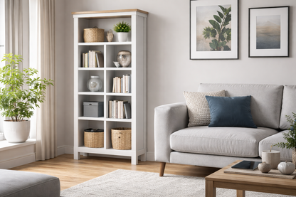 Arbetta (AUSSIE MADE) Highline Bookcase Collection - 2 Tone - (TASSIE OAK COMBINATION TOP / ASSORTED PAINTED COLOURS CARCASS)