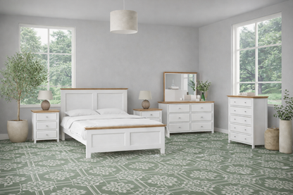 King Jasper (AUSSIE MADE) 6 Piece (THE LOT) Bedroom Suite - Two Tone - Assorted Colours