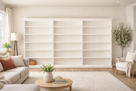 Mudgee (AUSSIE MADE) Bookcase - (4 SECTIONS) Pigeon Paired Collection - Assorted Stained Colours