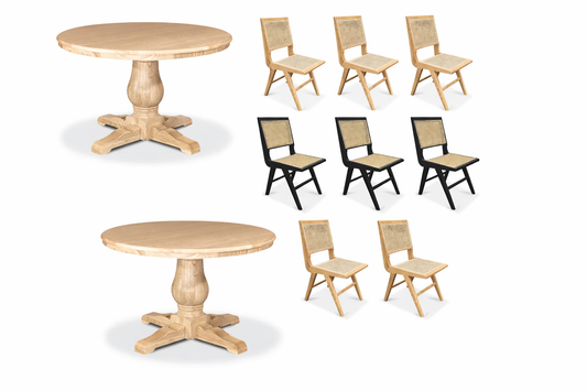 Bristol Dining Setting With Scissor Chairs Collection - Assorted Colours