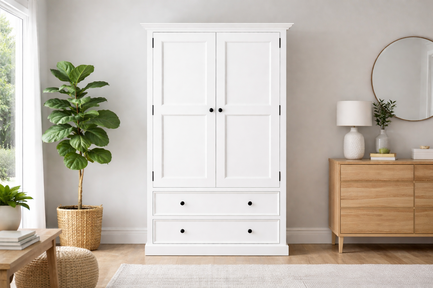 Mosman (AUSSIE MADE) 2 Door / 2 Drawer Wardrobe Collection - Assorted Painted Colours