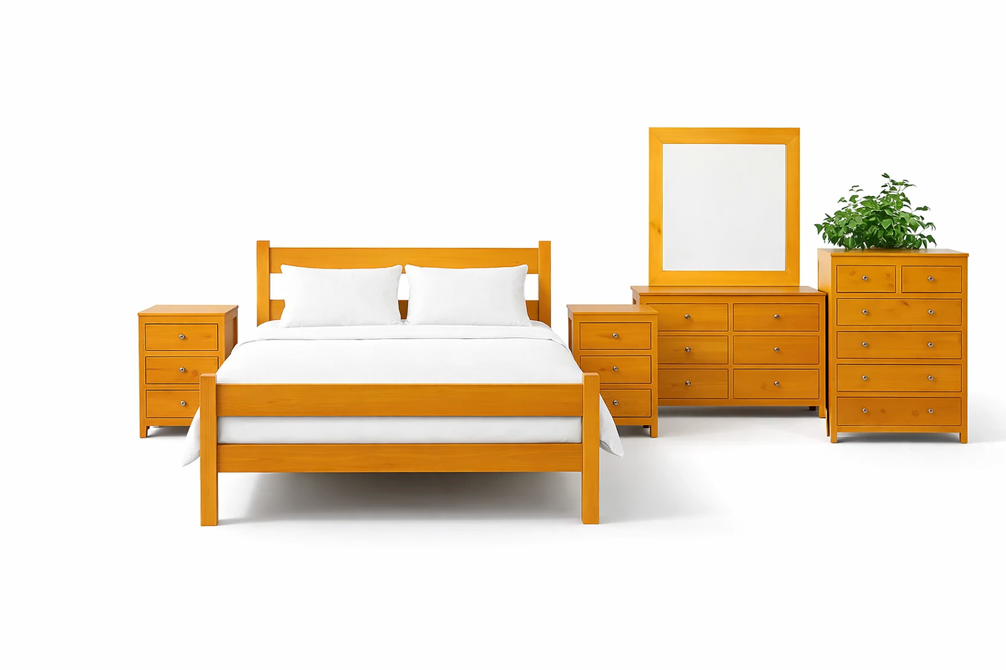 Chunky (AUSSIE MADE) Double Or Queen 4 Piece (TALLBOY) Bedroom Suite - Assorted Colours