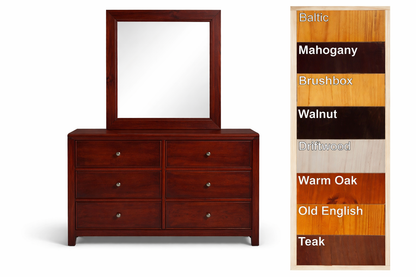 Chunky (ASSORTED COLOURS) 6 Drawer Dressing Table - Assorted Colours