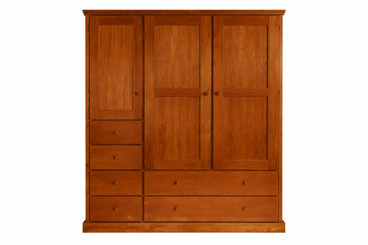 Urban (AUSSIE MADE) Flat Top 3 Door / 6 Drawer Wardrobe Collection - Assorted Stained Colours