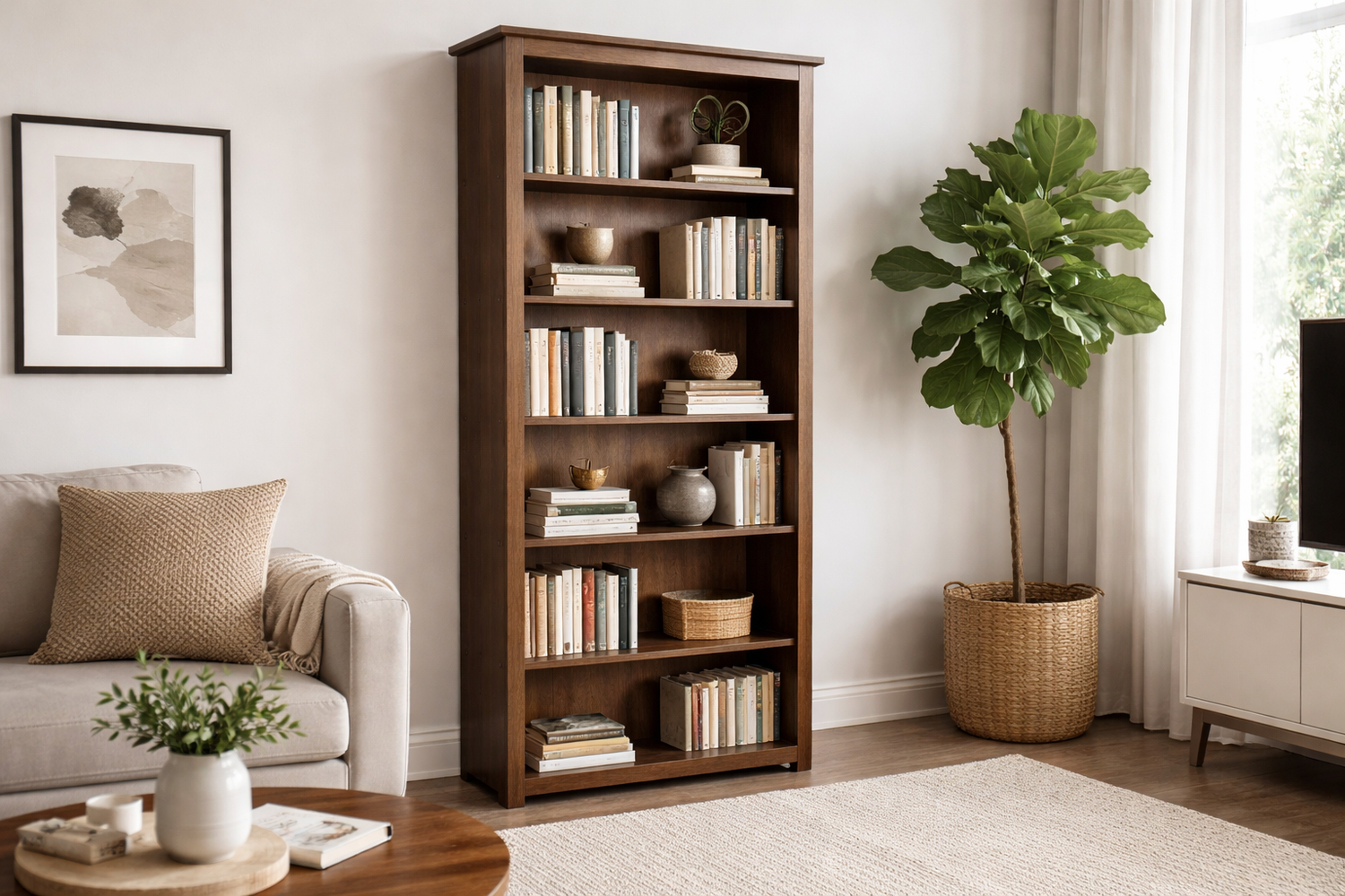 Jackie (AUSSIE MADE) Highline Standard Bookcase Collection - Tasmania Oak Combination - Assorted Stained Colours