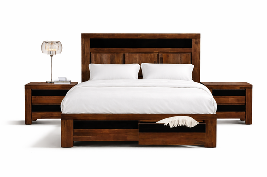 Mandarin (AUSSIE MADE) King 3 Piece (BEDSIDE) Bedroom Suite - Assorted Colours