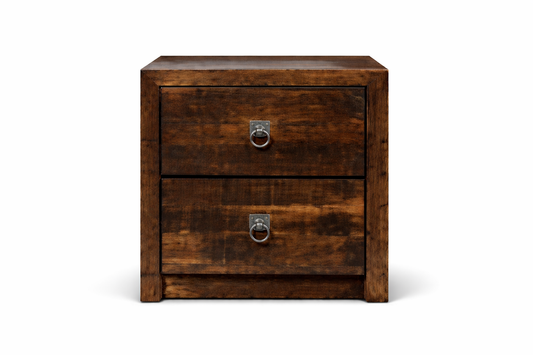 Asida 2 Drawer Bedside (AUSSIE MADE) - Tassie Oak Combination - Assorted Colours