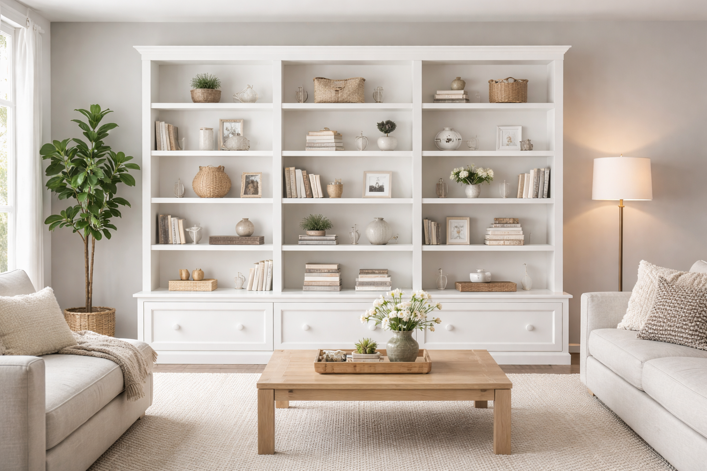 Mudgee (AUSSIE MADE) Combo Bookcase + 3 Drawers Collection - Assorted Painted Colours