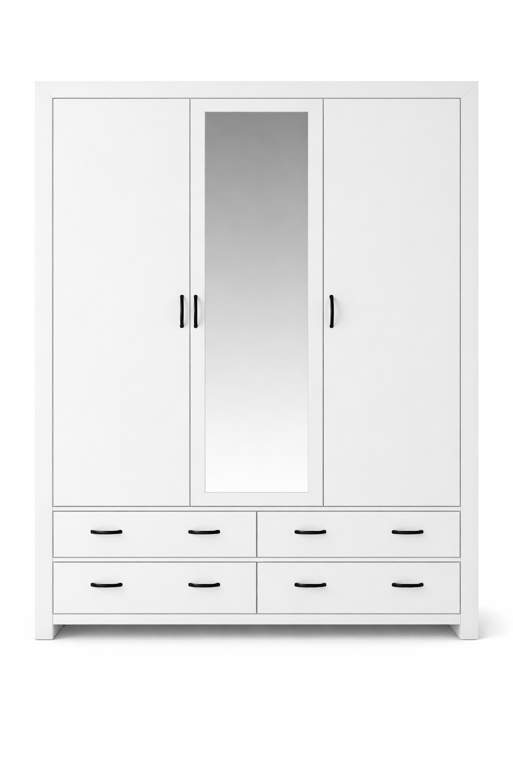 Bustin (AUSSIE MADE) 3 Door / 4 Drawer Mirror Wardrobe - Assorted Painted Colours