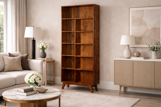 Eureka (AUSSIE MADE) Highline Bookcase With Wide T&g Backing Collection - Assorted Stained Colours