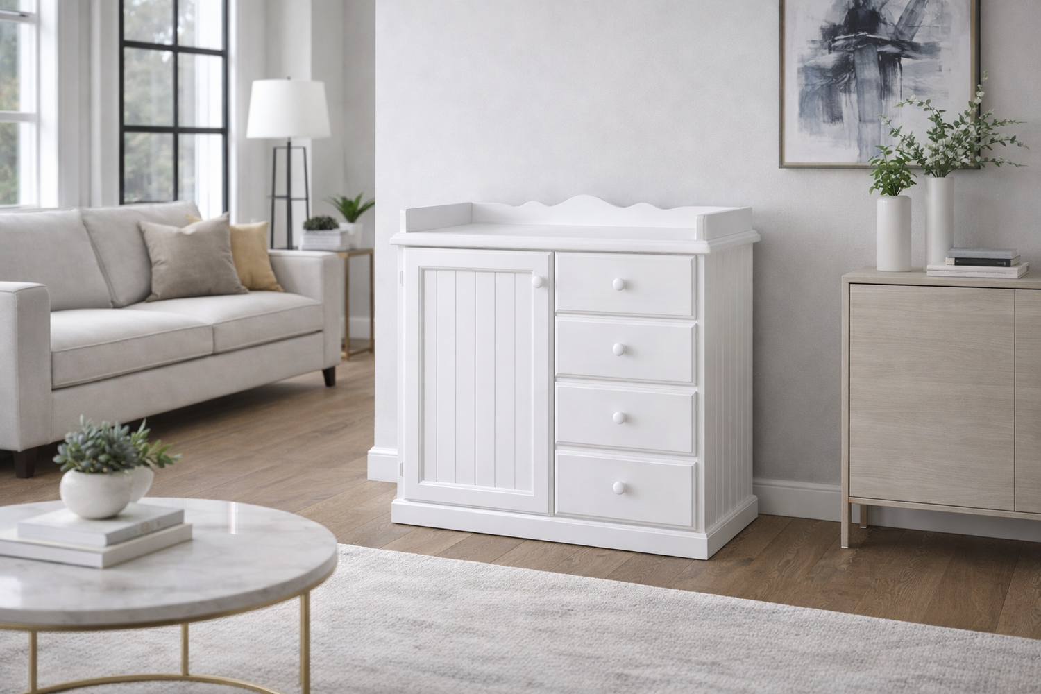 Jason Baby Change (AUSSIE MADE) Table 4 Drawers / 1 Door - 1030(H) X 1060(W) - Assorted Painted Colours
