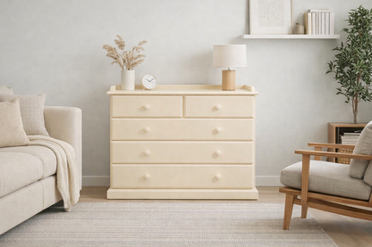 Baby Change (AUSSIE MADE) Table 5 Drawers - 910(H) X 900(W) - Assorted Stained Colours