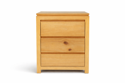 Celine (AUSSIE MADE) Fingergroove 3 Drawer Bedside Table - Assorted Colours