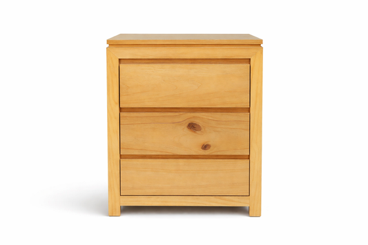 Celine (AUSSIE MADE) Fingergroove 3 Drawer Bedside Table - Assorted Colours