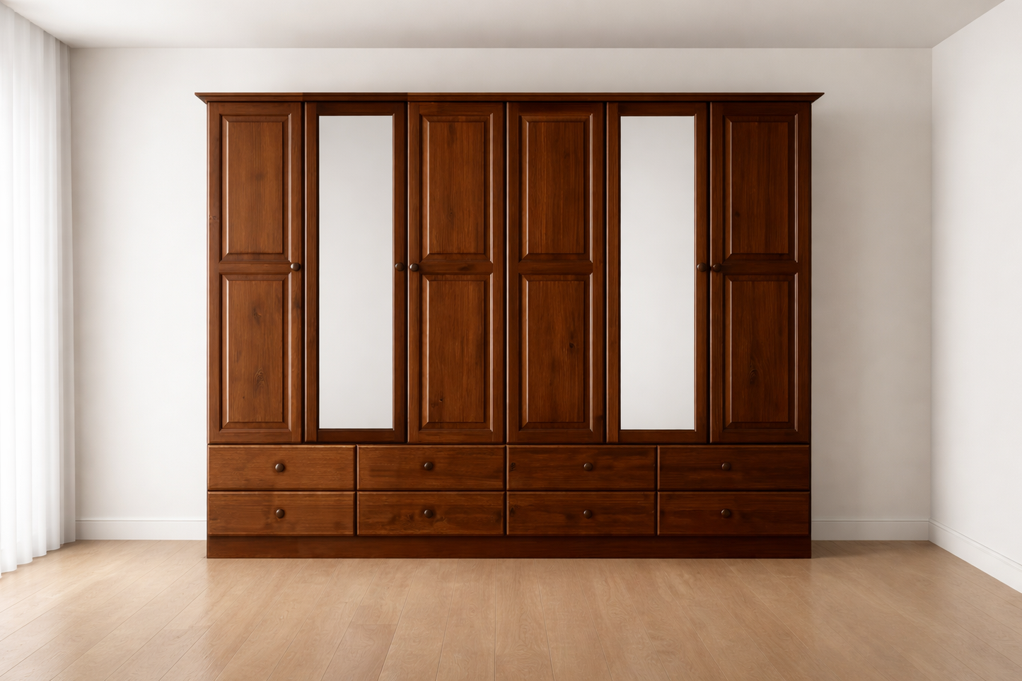 Benedict (AUSSIE MADE) Mirrored Wardrobe Collection - Assorted Stained Colours