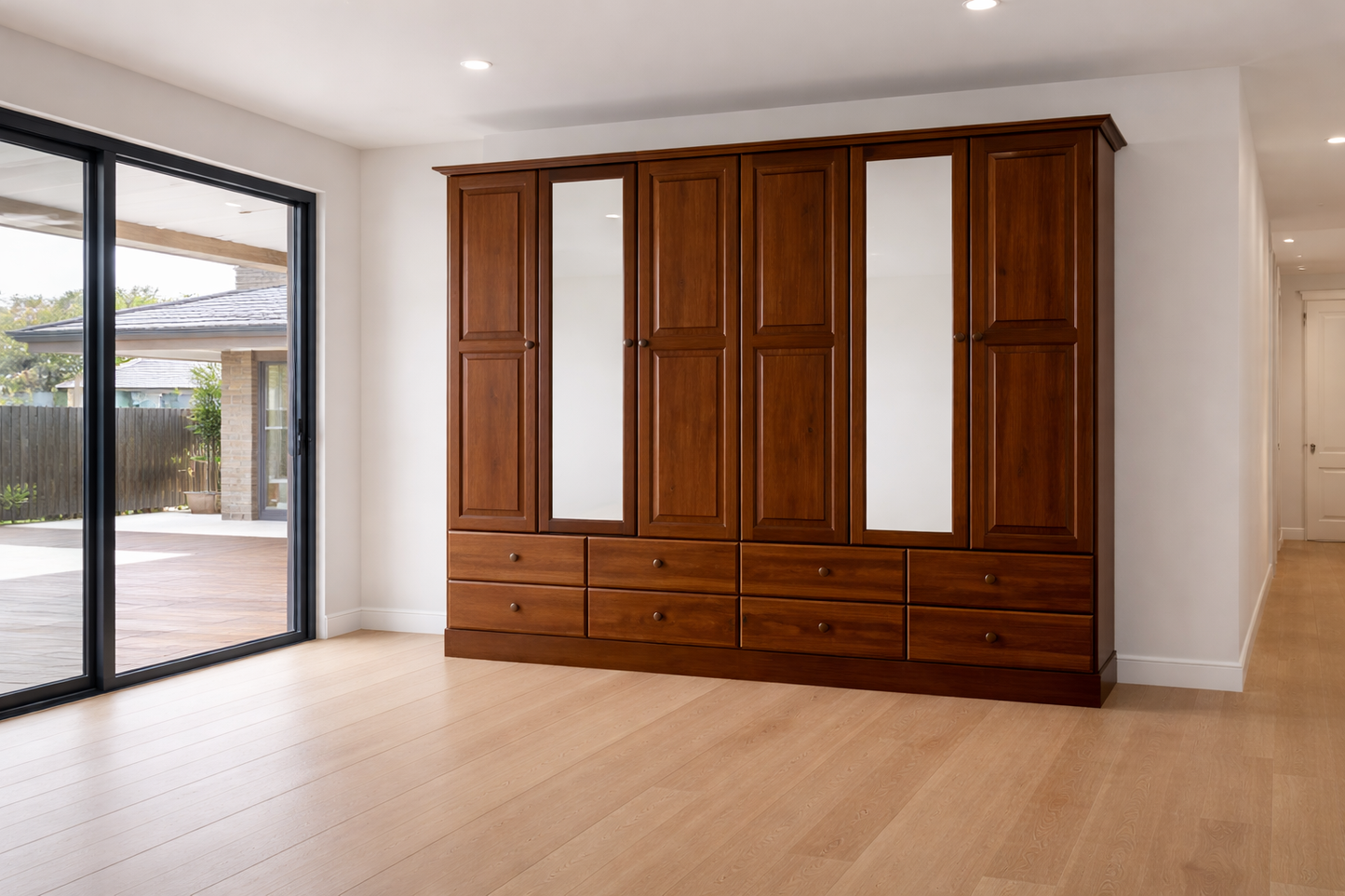 Benedict (AUSSIE MADE) Mirrored Wardrobe Collection - Assorted Stained Colours