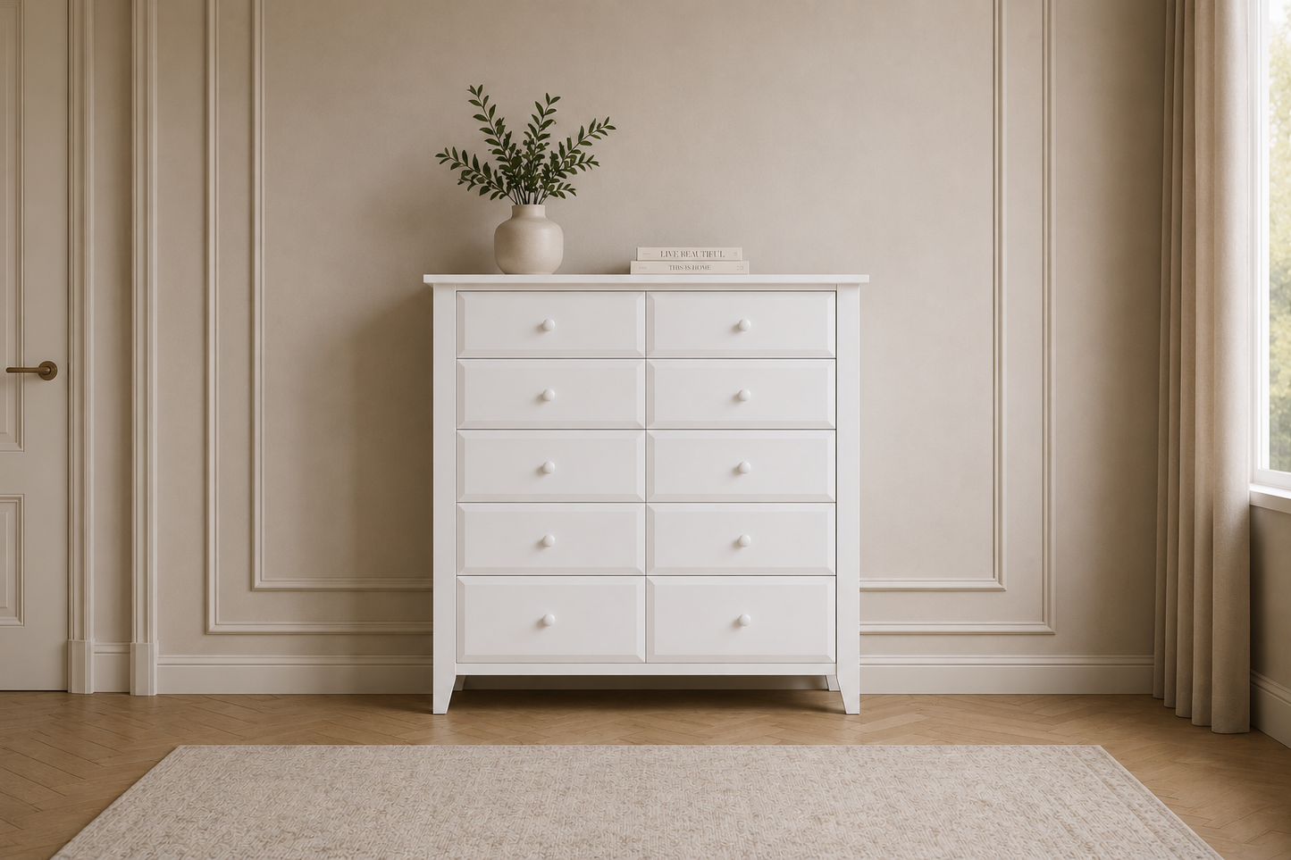 Manilla (AUSSIE MADE) Large Tallboy With 12 Drawers - 1200(H) X 1200(W) - Assorted Painted Colours
