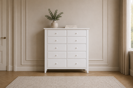 Manilla (AUSSIE MADE) Large Tallboy With 12 Drawers - 1200(H) X 1200(W) - Assorted Painted Colours