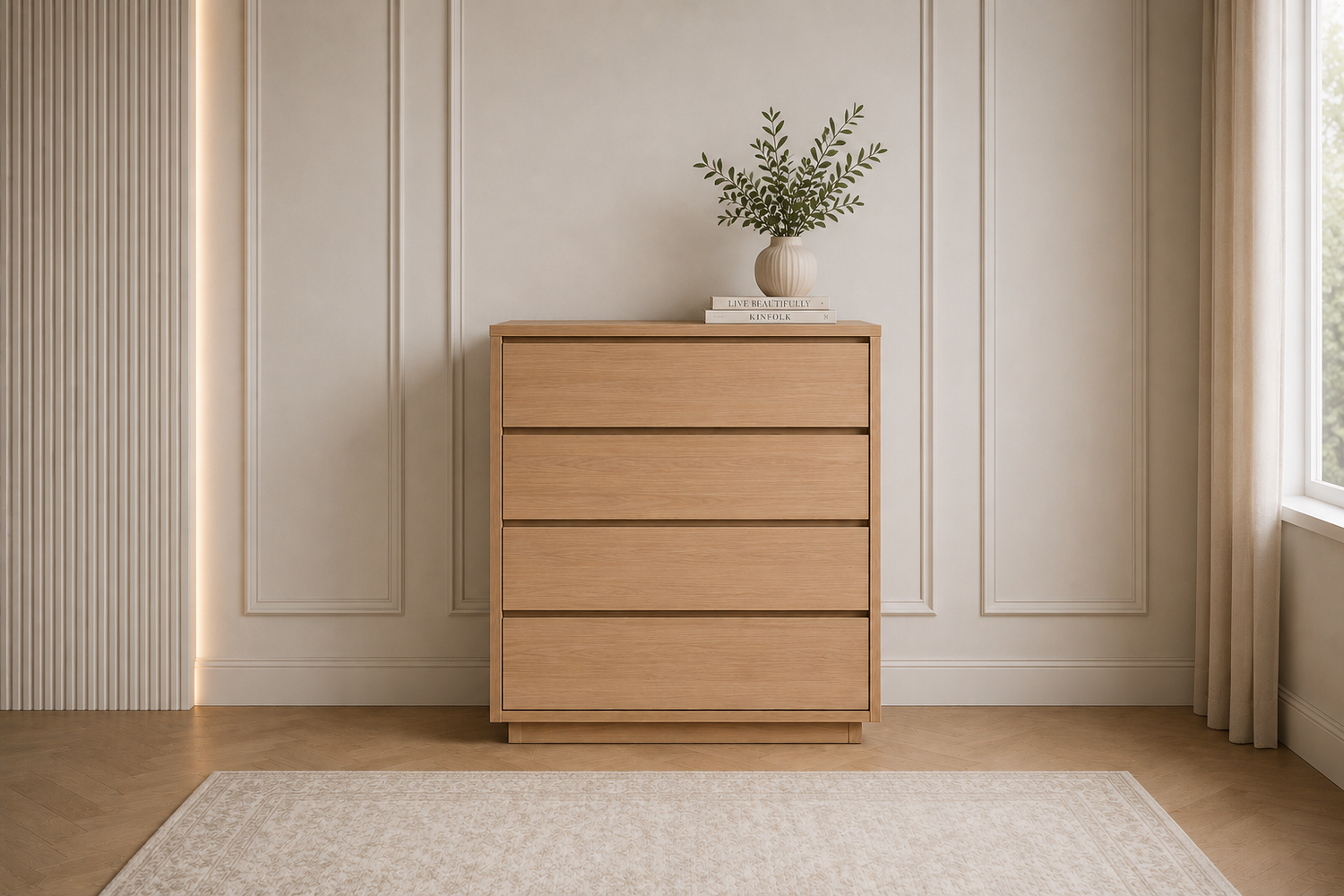 Catherine (AUSSIE MADE) Tallboy Collection - Tassie Oak With Floating Base Combination - Assorted Stained Colours