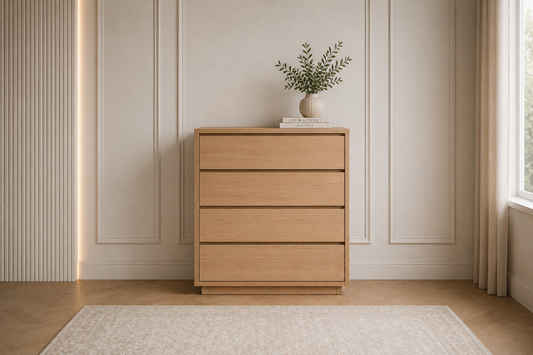 Catherine (AUSSIE MADE) Tallboy Collection - Tassie Oak With Floating Base Combination - Assorted Stained Colours