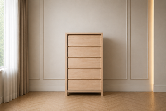 Morgan (AUSSIE MADE) 6 Drawer Tallboy - Tassie Oak Combination - Assorted Colours