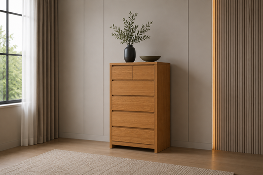 Morgan (AUSSIE MADE) Tallboy Collection - Tassie Oak Combination - Assorted Stained Colours