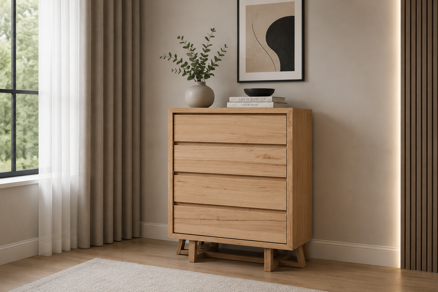 Dante (AUSSIE MADE) Tallboy Collection - Tassie Oak Combination - Assorted Stained Colours