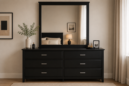 Robi (AUSSIE MADE) Dressing Table With Mirror - Assorted Stained Colours