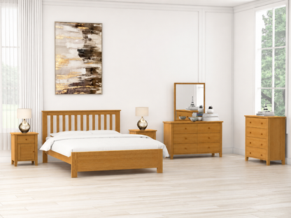 Double Cronulla (AUSSIE MADE) Low Foot Bed - Tassie Oak Combination - Assorted Colours