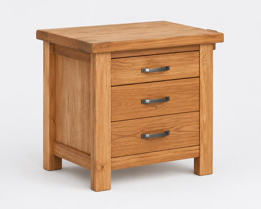 Montana 3 Drawer Bedside Table - Mountain Gum (2058)