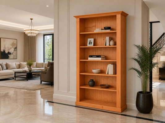 Federation Deluxe (AUSSIE MADE) Highline Bookcase With Twin Grooved 70mm Facings Collection - Assorted Stained Colours