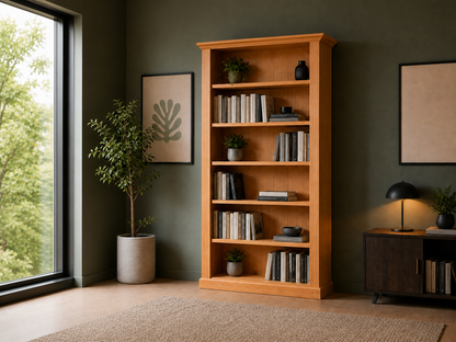 Federation Deluxe (AUSSIE MADE) Highline Bookcase With Twin Grooved 70mm Facings Collection - Assorted Stained Colours