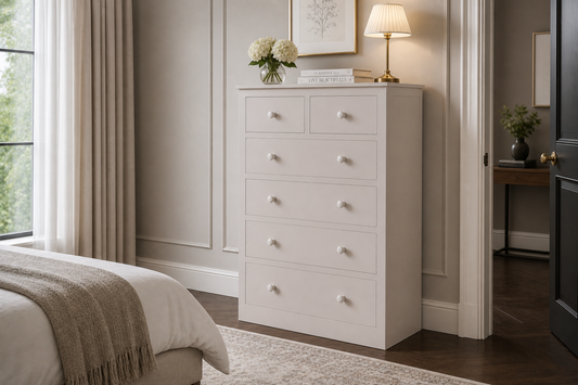 Celine (AUSSIE MADE) 6 Drawer Tallboy With Kick Board Collection - Assorted Painted Colours