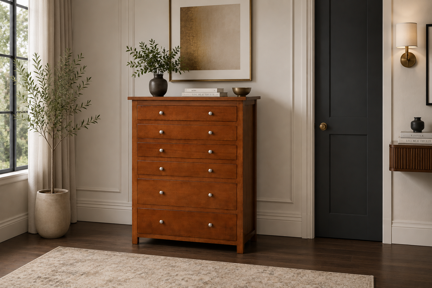 Virgo (AUSSIE MADE) Tallboy Chest Collection - Tassie Oak Combination - Assorted Stained Colours