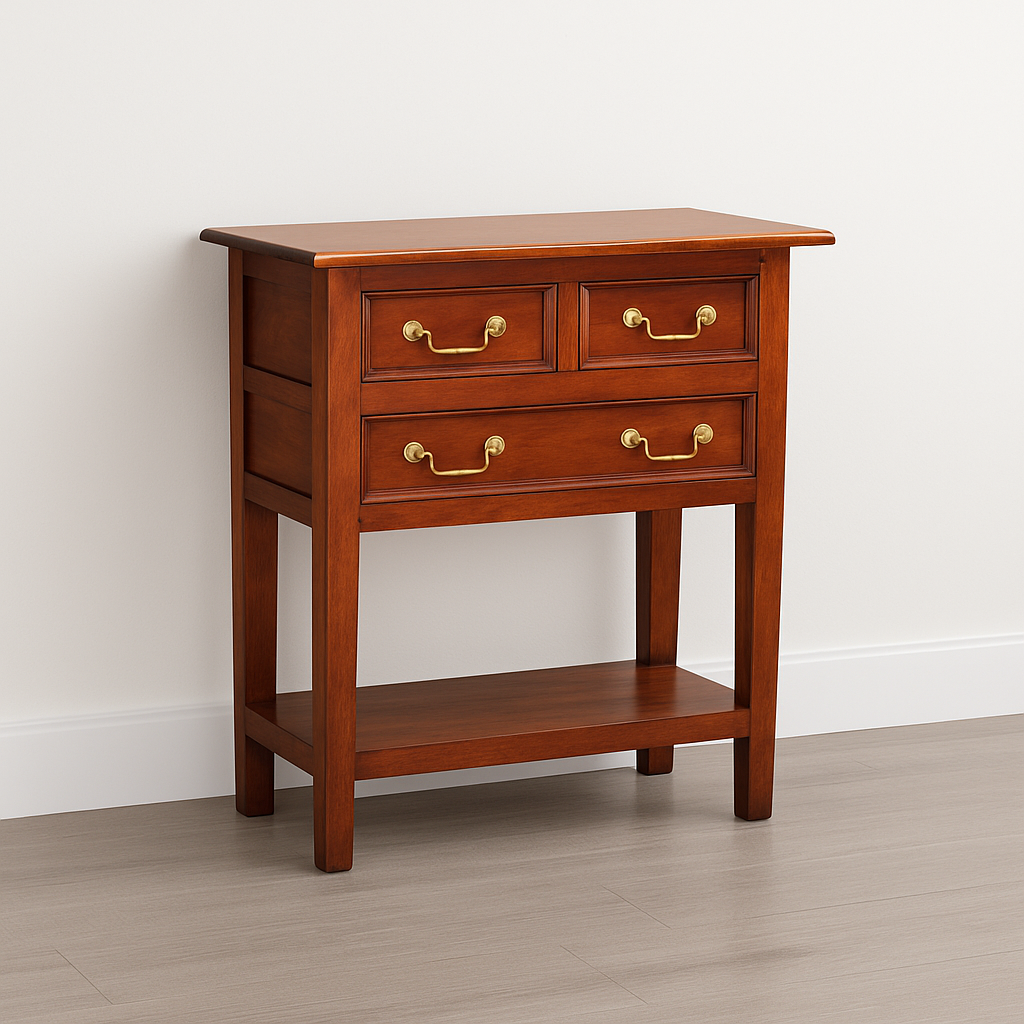 DISNEY 3 DRAWER SOFA TABLE (ST 003 SL) - 830(H) X 650(W) X 350(H) - MAHOGANY OR CHOCOLATE