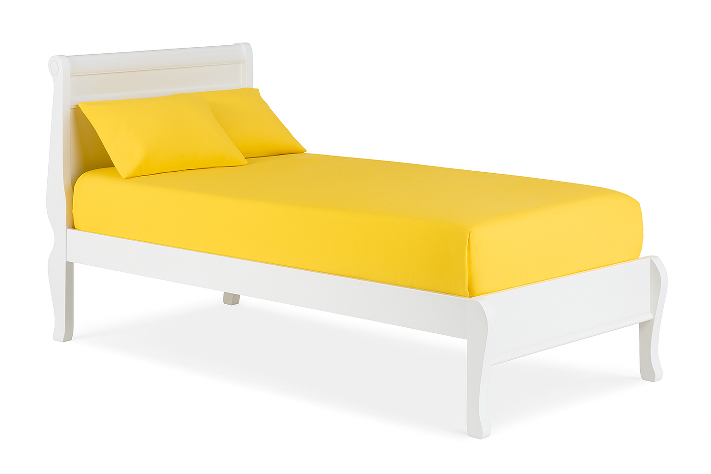 SINGLE COPENHAGEN SLEIGH BED - ARCTIC WHITE