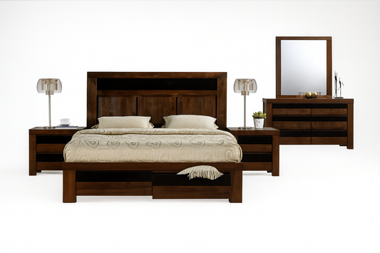 Mandarin (AUSSIE MADE) Queen 5 Piece (DRESSER) Bedroom Suite - Assorted Colours