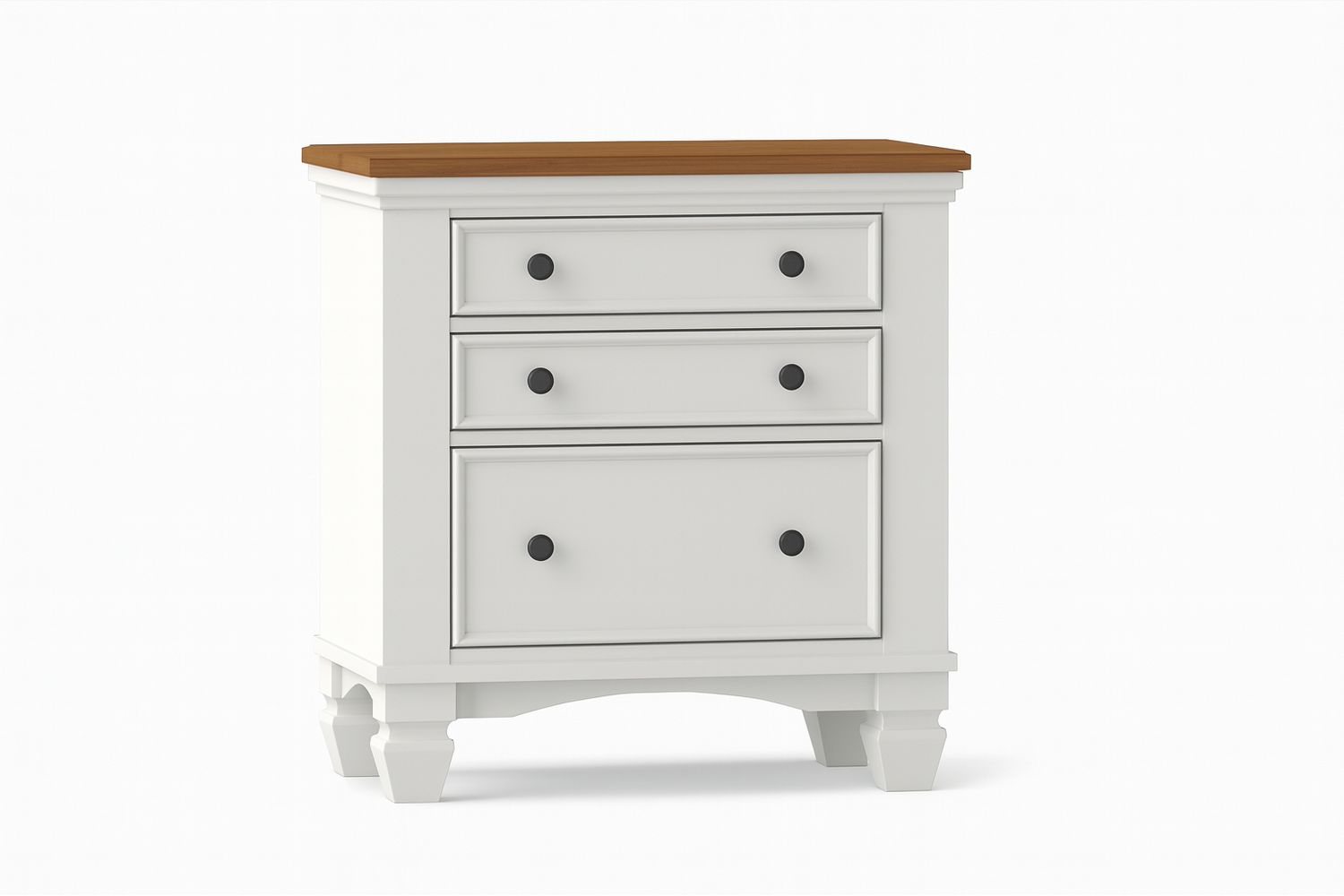 Plantation (CUSTOM MADE) 3 Drawer Bedside Table - 685(H) X 635(W) X 400(D) - Assorted Colours
