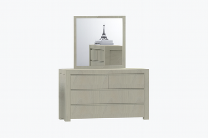 TAMPA (CUSTOM MADE) 4 DRAWER DRESSING TALBE WITH MIRROR - ASSORTED STAINED COLOURS