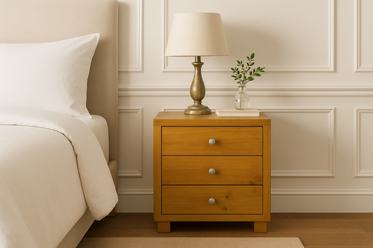 Retro (AUSSIE MADE) 3 Drawer Bedside- 690(H) X 480(W) - Assorted Colours