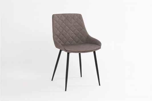 Lago Leatherette Dining Chair - Grey